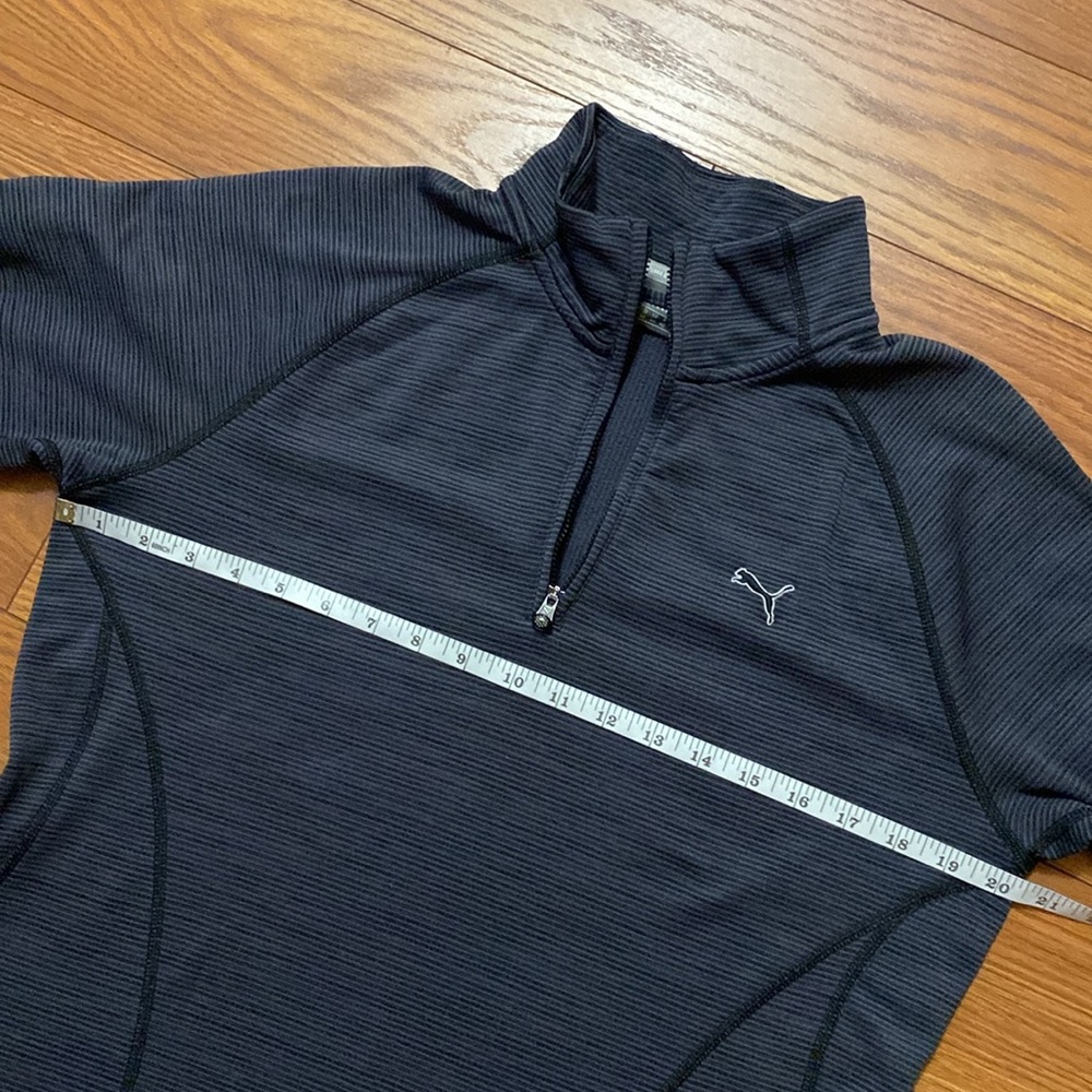 Puma Golf women’s gamer 1/4 zip up monk neck, long sleeve blouse gray sz L - Picture 12 of 14
